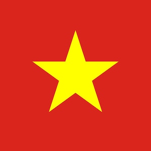 Vietnam Flag Sticker Decal / Socialist Republic of Vietnam / Hanoi / Vietnamese
