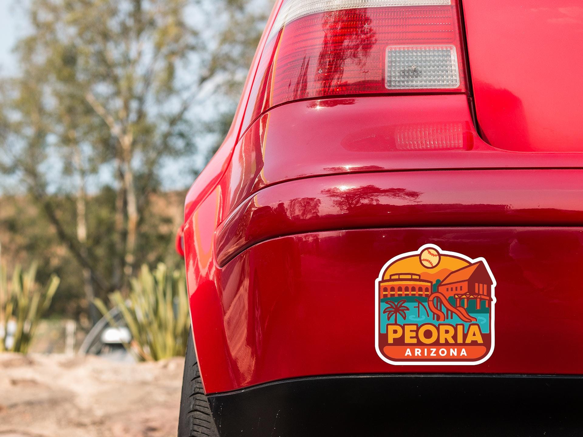 Sticker City Skyline Peoria Arizona - Autocollant Vinyle Découpe