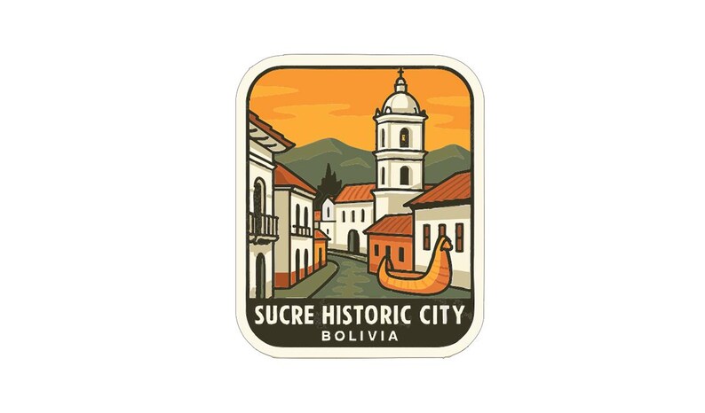 Sucre Sticker Sucre Historic City Bolivia Sticker Decal Vinyl Die-cut Symbolic ...