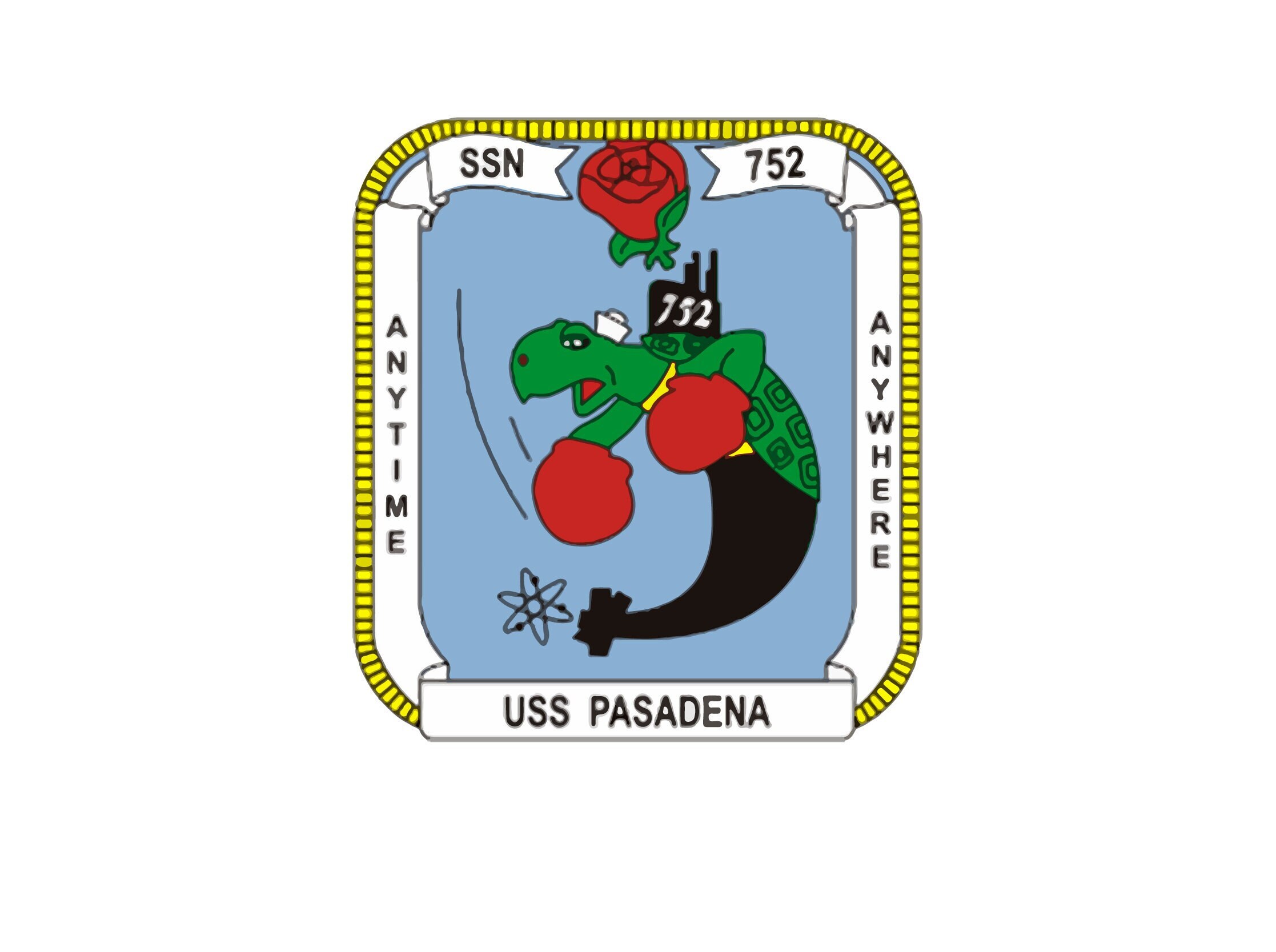 USS パサデナ SSN-752 バッジ ステッカー デカール ロサンゼルス級攻撃