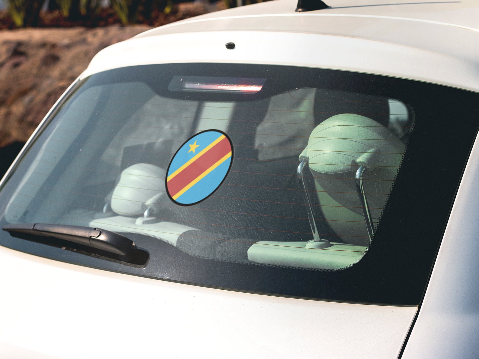 DRC Flag Circle Sticker Decal - Etsy