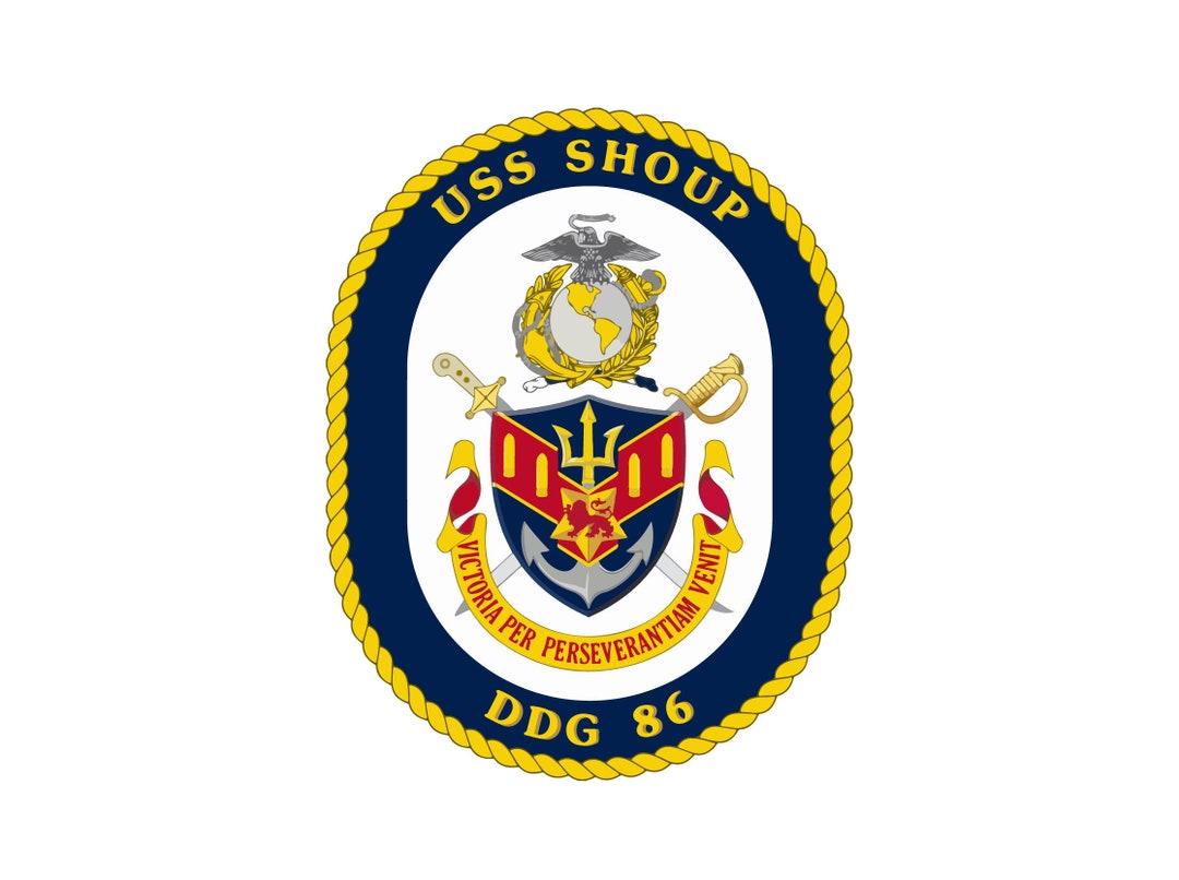 USS Shoup DDG-86 Badge Sticker Decal Arleigh Burke Class Destroyer Car ...