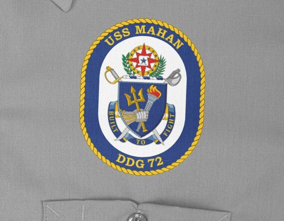 USS Mahan DDG-72 Badge Iron on Heat Transfer Vinyl HTV Arleigh