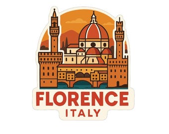 Feuille D'autocollants A5 Florence Monuments En Vinyle