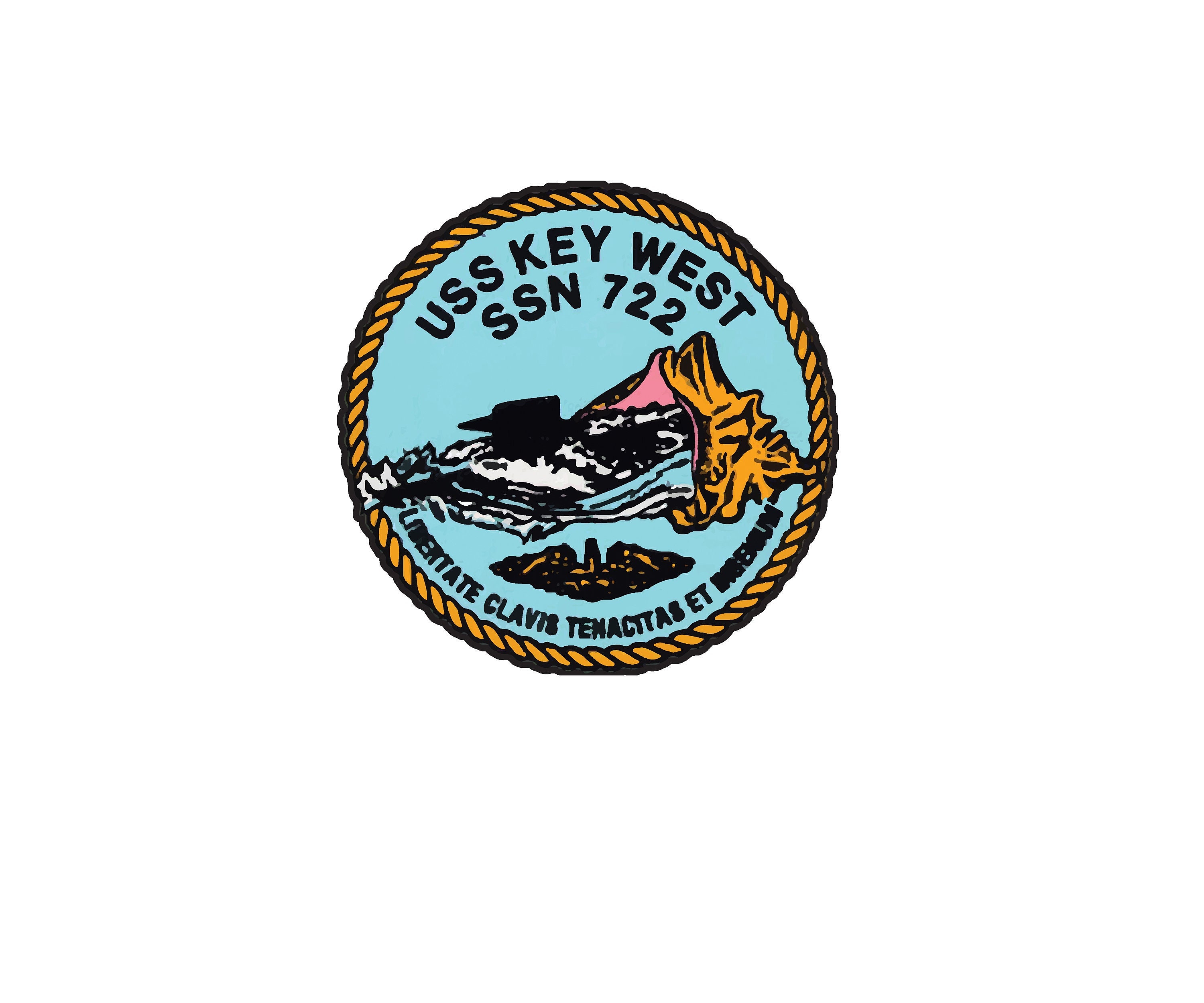 USS Key West SSN722 Badge Sticker Decal Los Angeles Class Etsy