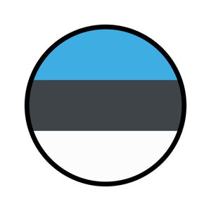 Estland Flagge Kreis Sticker Decal
