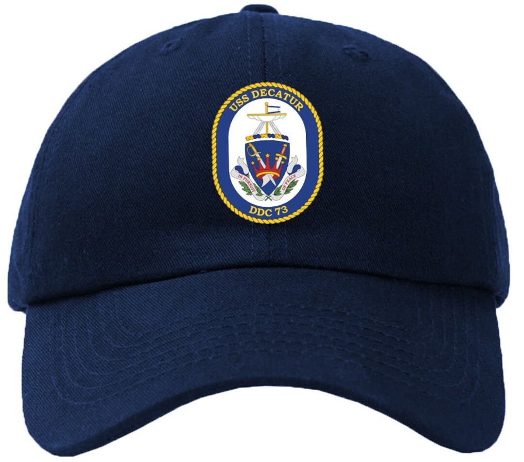 USS Decatur DDG-73 Badge Baseball Cap Hat Hook & Loop Closure Arleigh ...
