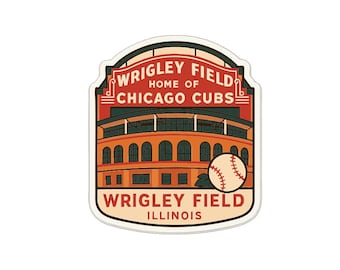 Wrigley Field Illinois Sticker Decal Vinyl Die-Cut Symbolic Landmark Design