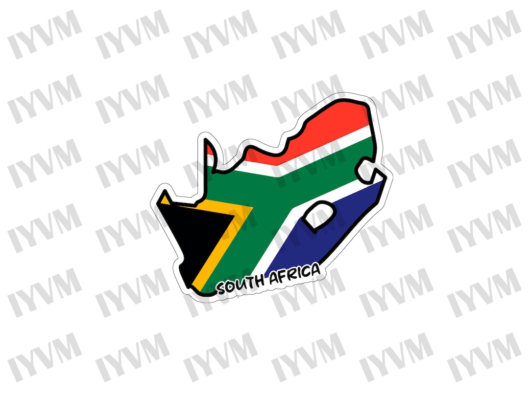South Africa Map Flag Sticker Decal / Republic of South Africa / RSA
