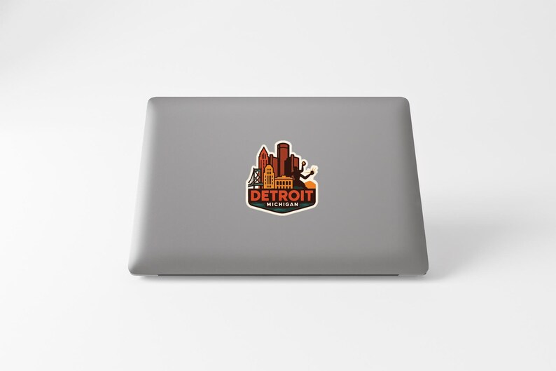 Detroit Michigan Sticker Decal Vinyl Die-cut City Skyline Landmark ...