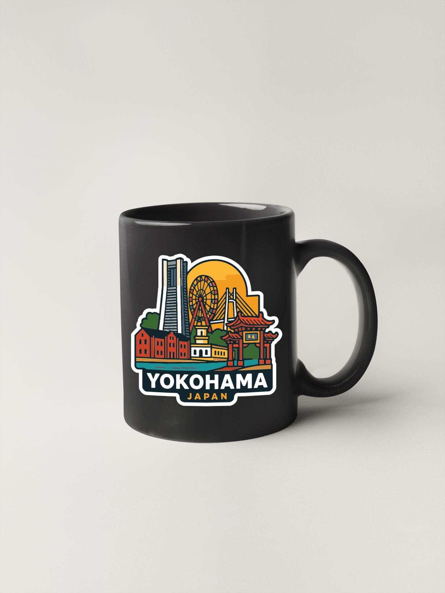 Yokohama Japan Sticker Decal Vinyl Die-cut City Skyline Landmark