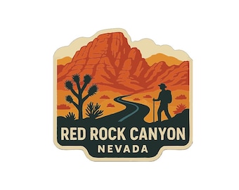 Red Rock Canyon Nevada Sticker Decal Vinyl Die-Cut Symbolic Landmark Design