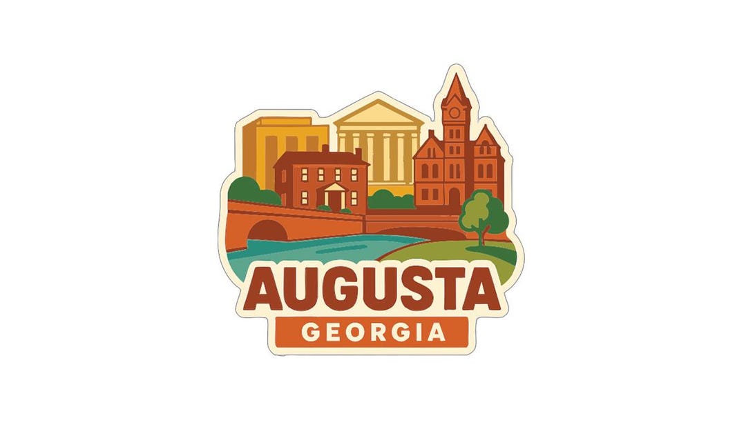 Augusta Georgia Sticker Decal Vinyl Die-cut City Skyline Landmark ...