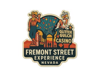 Fremont Street Experience Nevada Sticker Decal Vinyl Die-Cut Symbolic Landmark Design