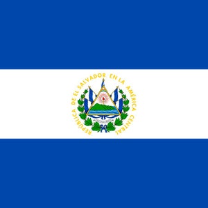 Decalque adesivo da bandeira de El Salvador / República de El Salvador / Dios, Unión, Libertad / San Salvador / Salvadorenho Salvadorenho