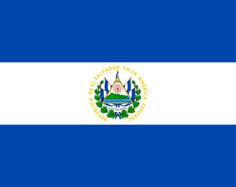 El Salvador Flagge Sticker Aufkleber / Republik El Salvador / Dios, Unión, Libertad / San Salvador / Salvadorian Salvadorian
