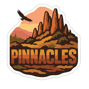 Sticker autocollant Parc national des Pinnacles - Série Parcs nationaux des États-Unis