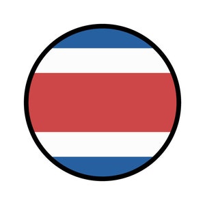 Costa Rica Flag Circle Sticker Decal