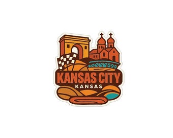 Kansas City Kansas Sticker Decal Vinyl Die-Cut City Skyline Landmark Design