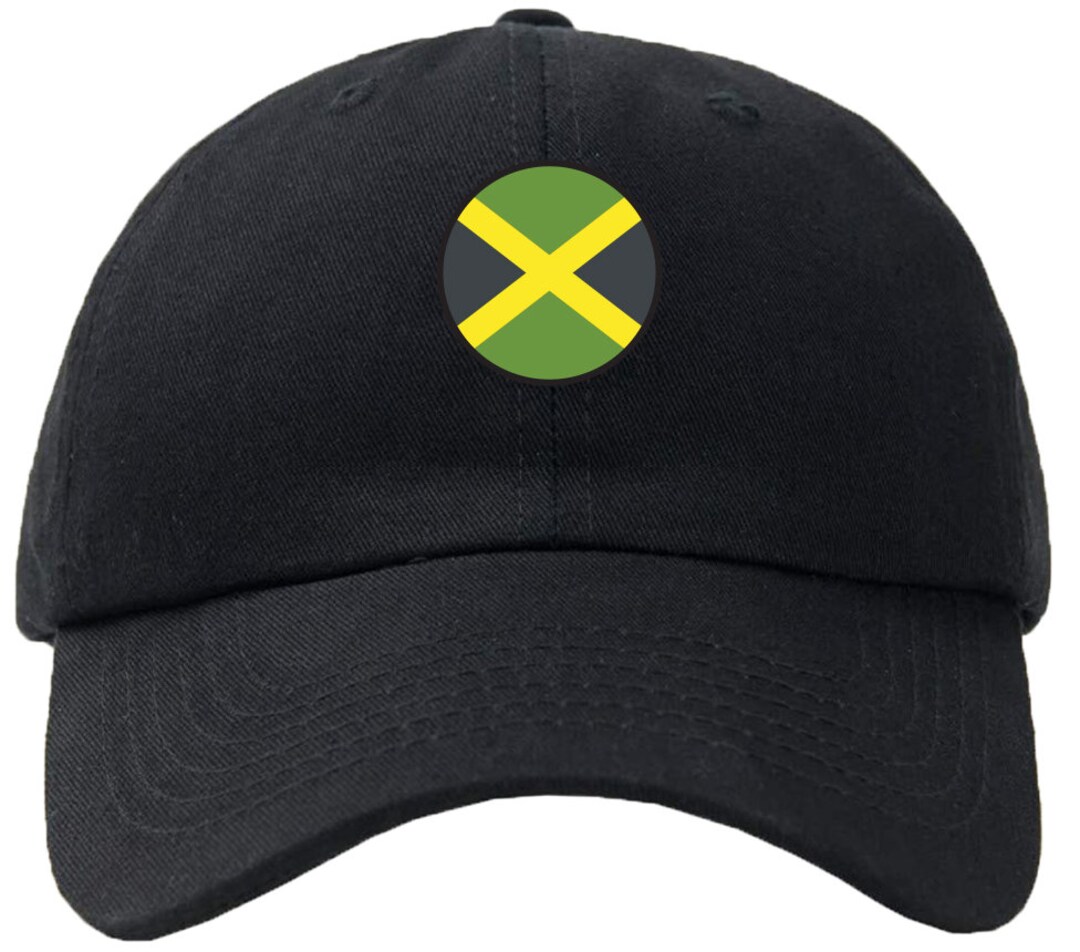 Jamaica Flag Circle Baseball Cap Hat Hook & Loop Closure Etsy