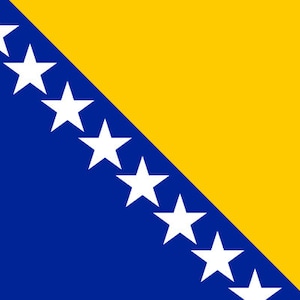 Bosnia and Herzegovina Flag Sticker Decal / Sarajevo / Bosnian / Herzegovinian / BiH / B&H / Bosnia–Herzegovina