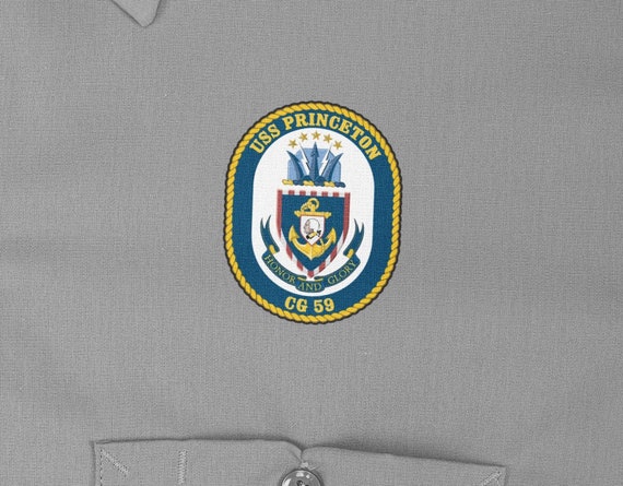 USS Princeton CG-59 Badge Iron on Heat Transfer Vinyl HTV