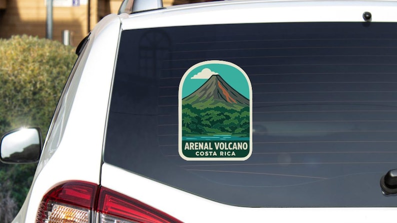 Arenal Volcano Costa Rica Sticker Decal Vinyl Die-cut Symbolic Landmark ...