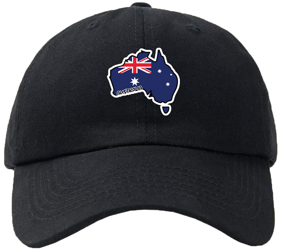 Australia Map Flag Baseball Cap Hat Hook & Loop Closure - Etsy