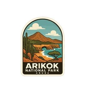 Arikok Aruba National Park Iron On Heat Transfer Vinyl HTV Die-Cut World National Parks Series Design