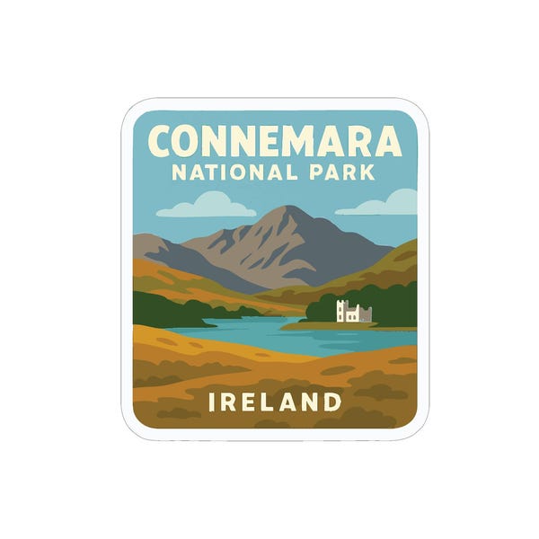 Connemara Ireland National Park Sticker Decal Vinyl Die-Cut World National Parks Series Design