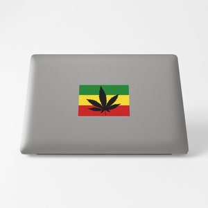 Rasta Mota Leaf Flag Sticker Decal Rastafari Rastafarianism Jamaica ...