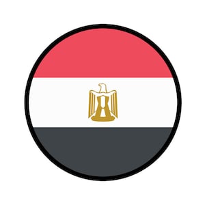 Egypt Flag Circle Sticker Decal
