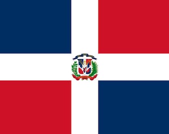 Dominican Republic Flag Iron On Heat Transfer Vinyl HTV / República Dominicana / Dios, Patria, Libertad / Santo Domingo