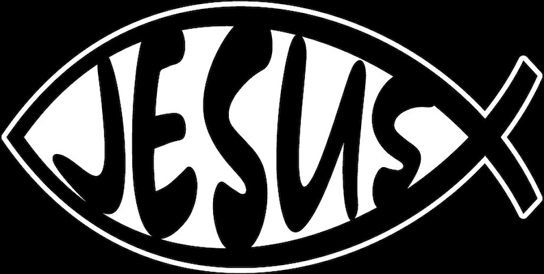 Christian Fish Ichthys Decal Sticker Vinyl Decal God Jesus Holy Spirit ...