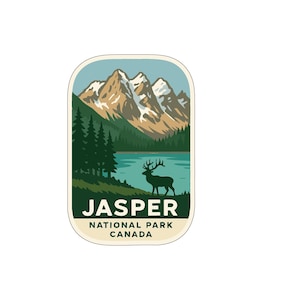 Jasper Canada National Park Iron On Heat Transfer Vinyl HTV Die-Cut World National Parks Series Design