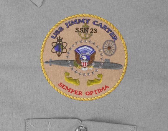USS Jimmy Carter SSN-23 Badge Iron on Heat Transfer Vinyl HTV
