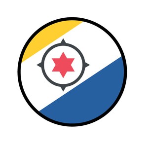 Calcomanía circular con la bandera de los Países Bajos del Caribe