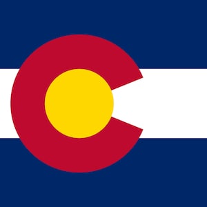 State of Colorado Flag Iron On Heat Transfer Vinyl HTV State  Denver  The Centennial State  Buffalo Plains State  Colorful Colorado