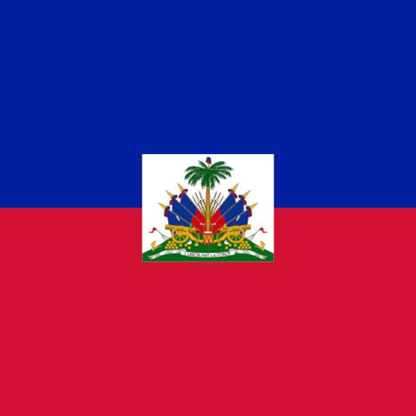 Haiti Flag Iron On Heat Transfer Vinyl HTV / Republic of Haiti / Hayti / Liberté, égalité, fraternité / Port-au-Prince / Haitian