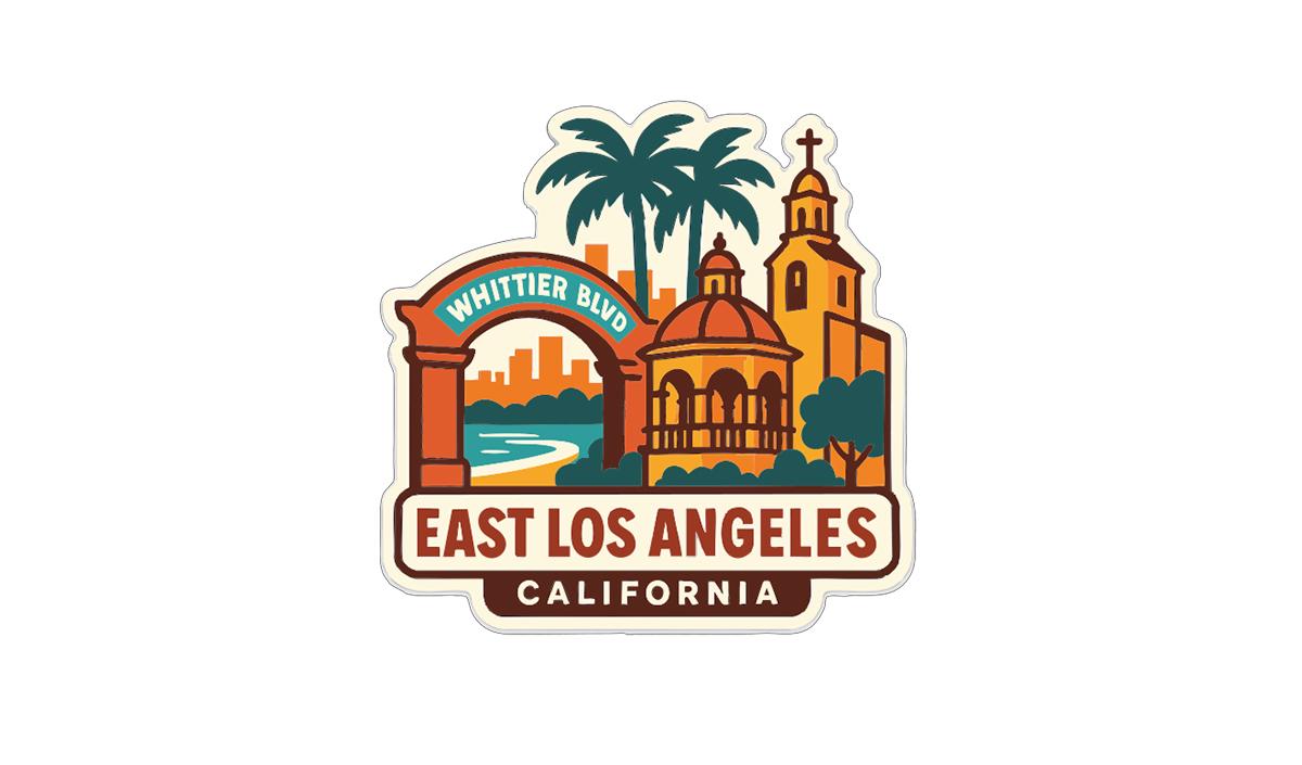 East Los Angeles California Sticker Decal Vinyl Die-cut City