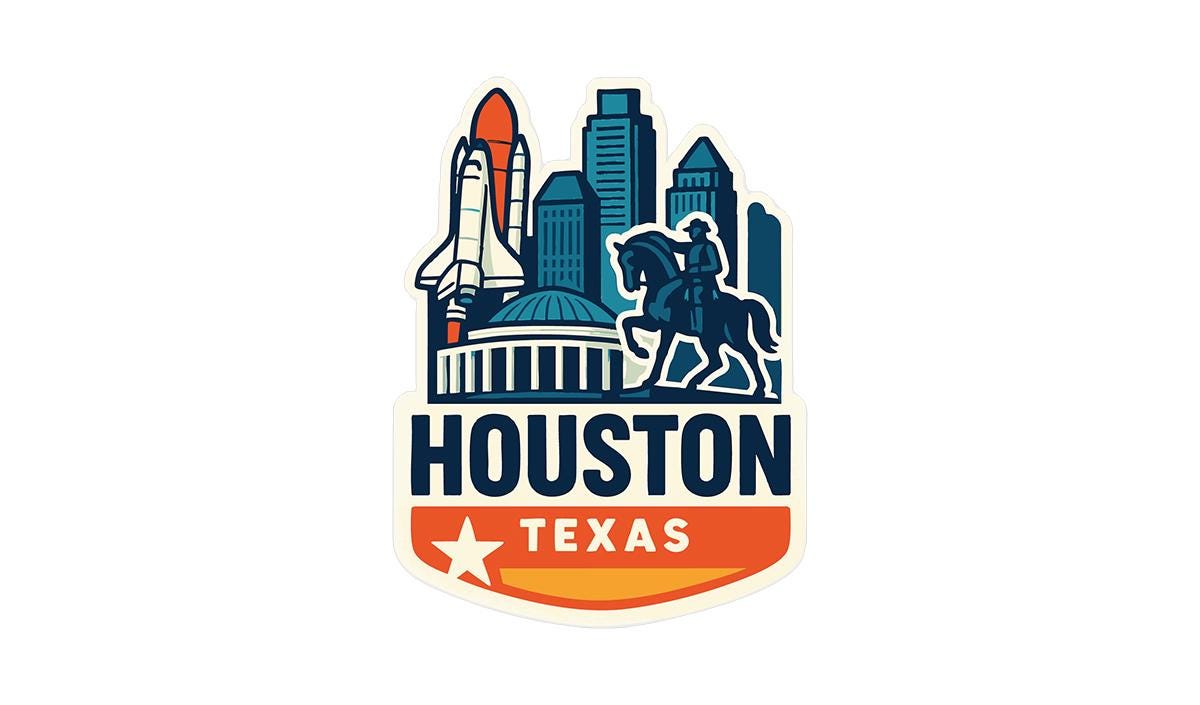Houston Astros Removable & Reusable Car Decal - 5x6 Inch Multi-Use Vinyl Sticker - View #14