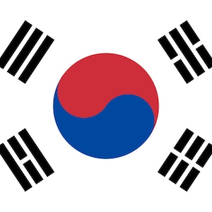 South Korea Flag Sticker Decal / Republic of Korea / Seoul / Korean