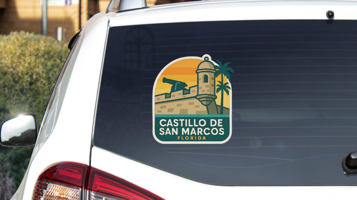 Castillo Sticker Azul Castillo De San Marcos Florida Sticker Decal Vinyl Die-cut Symbolic ...