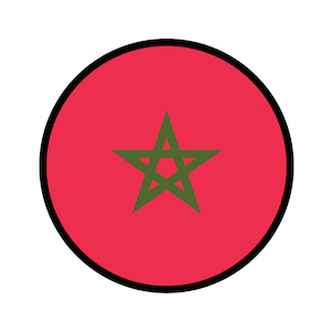 Marokko vlag cirkel sticker sticker