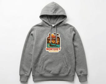 Monterey Pull-over Hoodie Die-Cut City Skyline Landmark Design Personalize it with Your Name Customize Hoodie