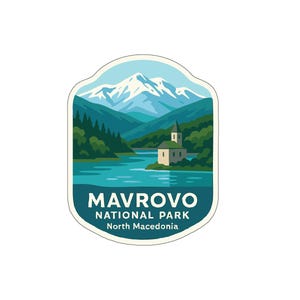 Mavrovo North Macedonia National Park Iron On Heat Transfer Vinyl HTV Die-Cut World National Parks Series Design