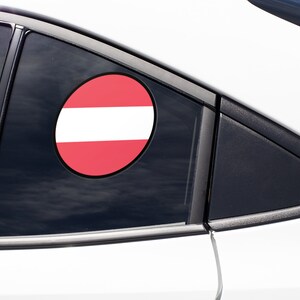 Austria Flag Circle Sticker Decal - Etsy