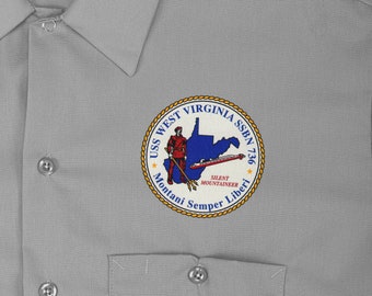 USS West Virginia SSBN-736 Badge Iron on Heat Transfer Vinyl HTV