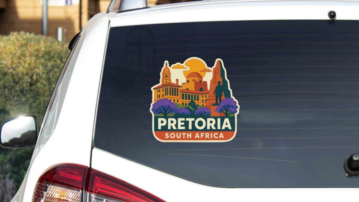 Pretoria City in South African Flag - Pretoria - Sticker | TeePublic