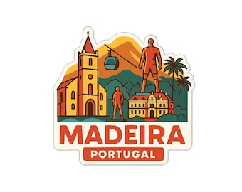 Madeira Portugal Sticker Decal Vinyl Die-Cut City Skyline Landmark Design